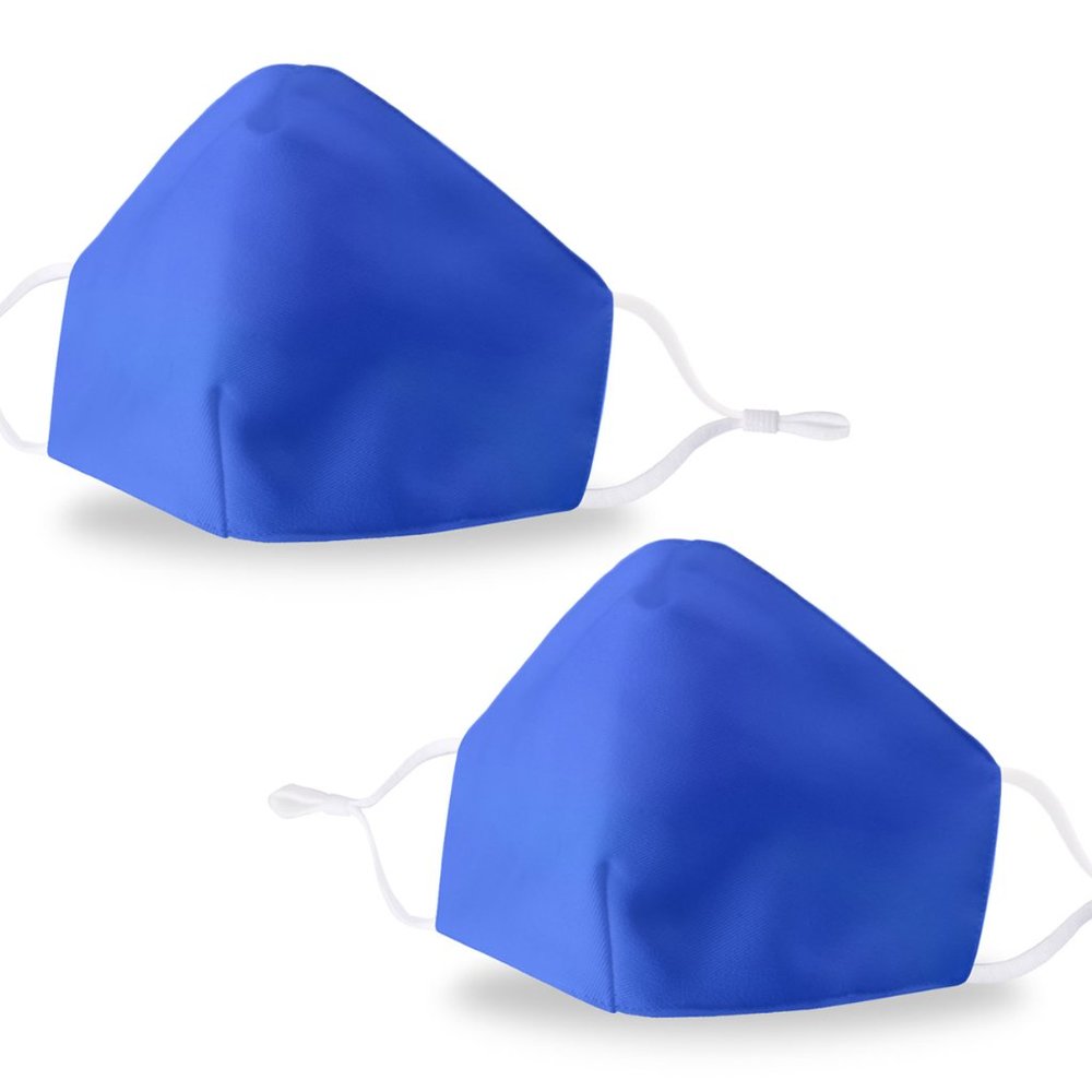 2 PK Reusable Comfortable Cotton Face Mask Royal